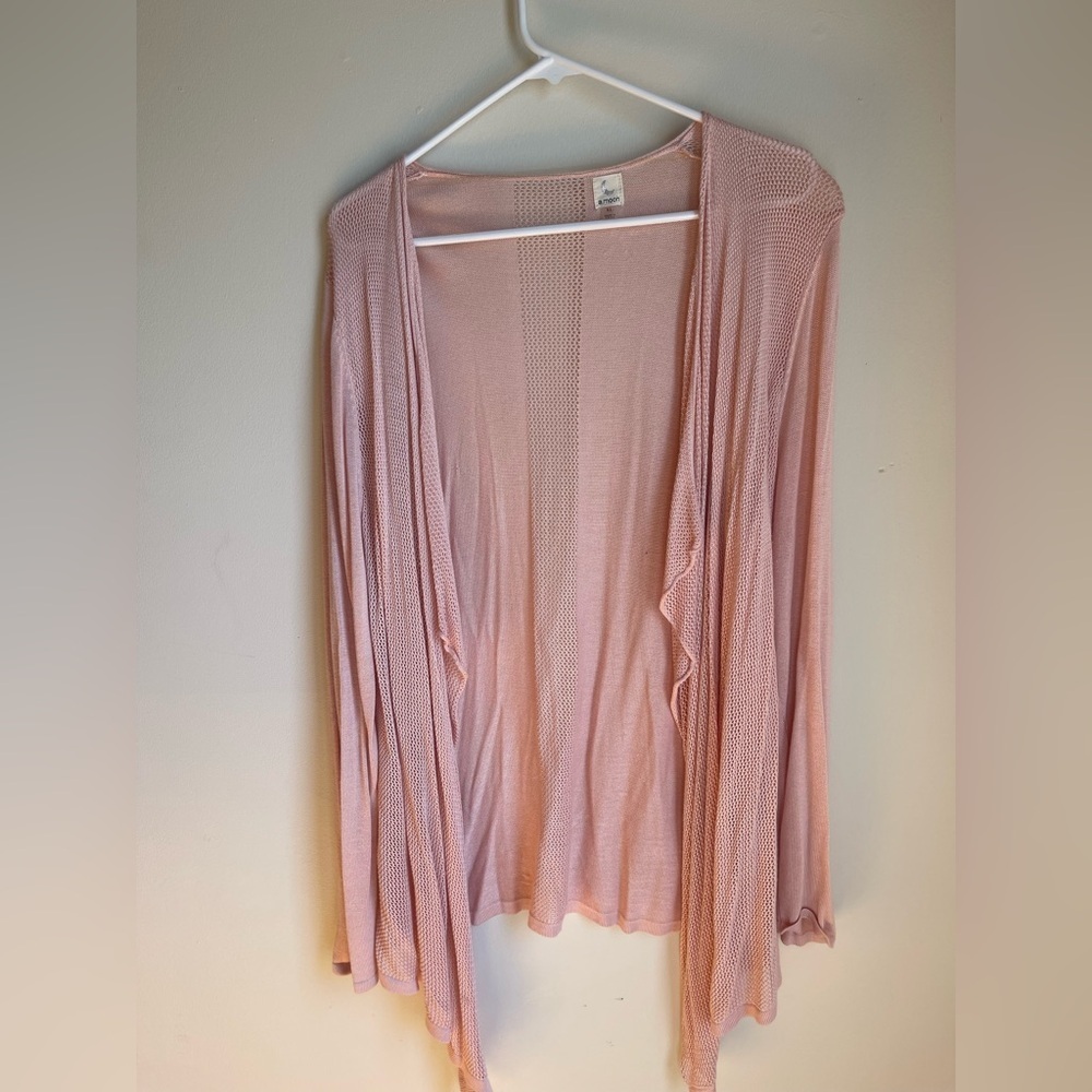 A. Moon Peach Rayon Cardigan Size XL - Picture 2 of 6